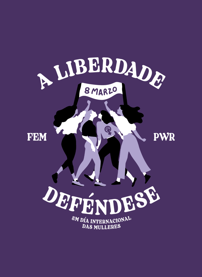 Camiseta 8M galego 2024 | A liberdade deféndese