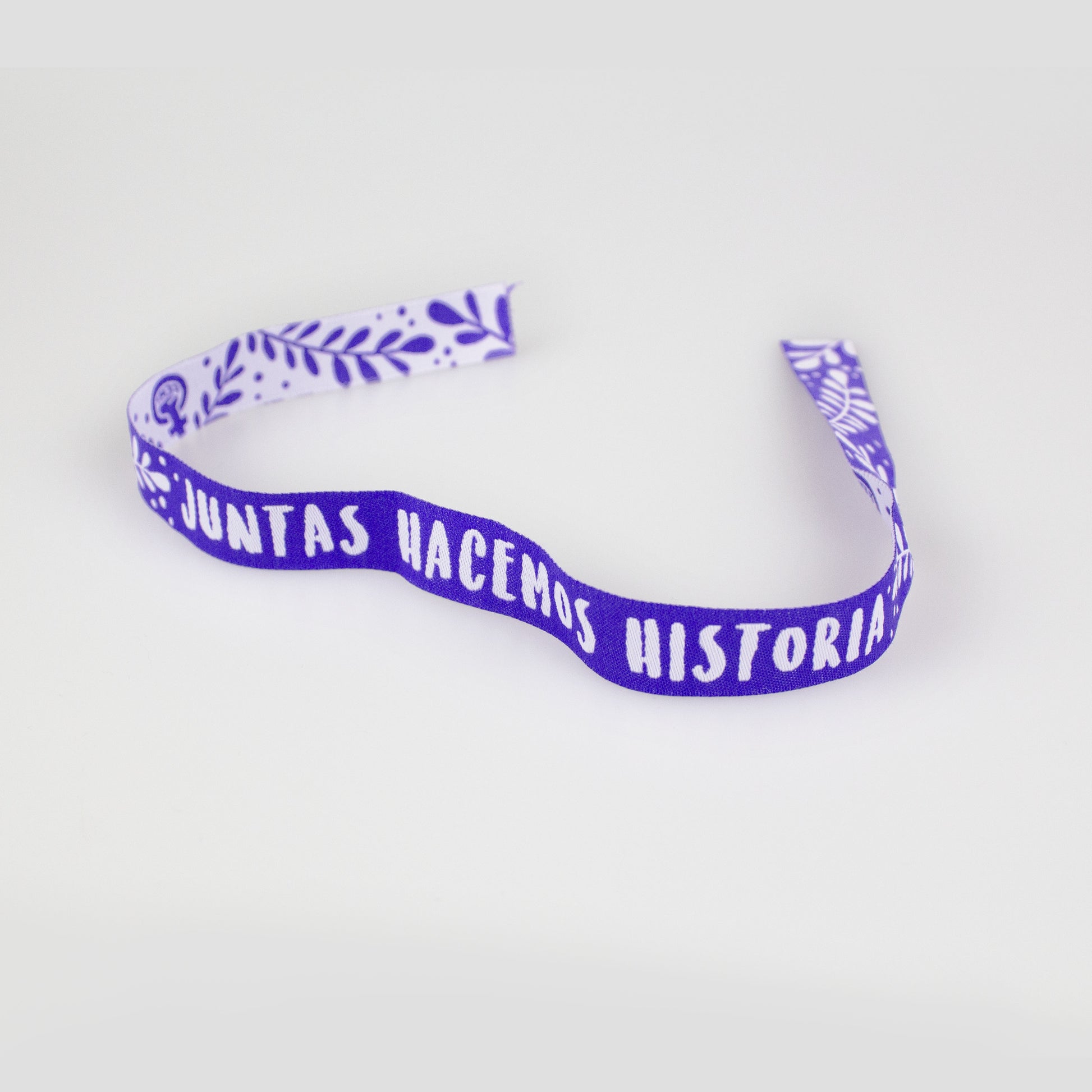 "Juntas hacemos historia" 8M Pack de 10 pulseras de tela