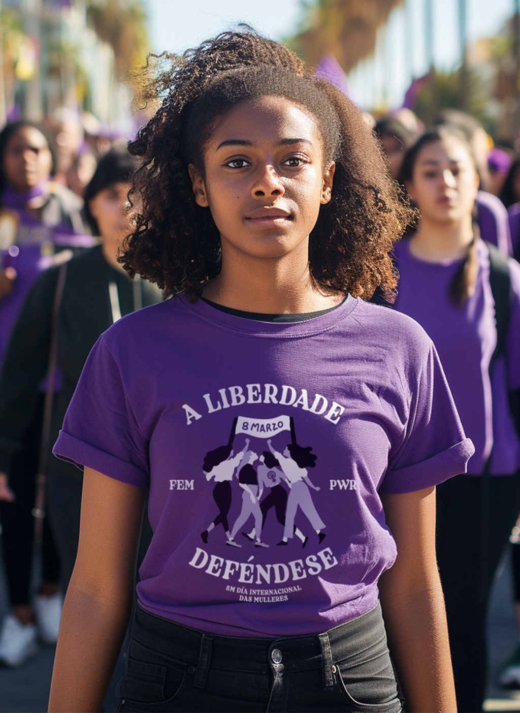 Camiseta 8M galego 2024 | A liberdade deféndese