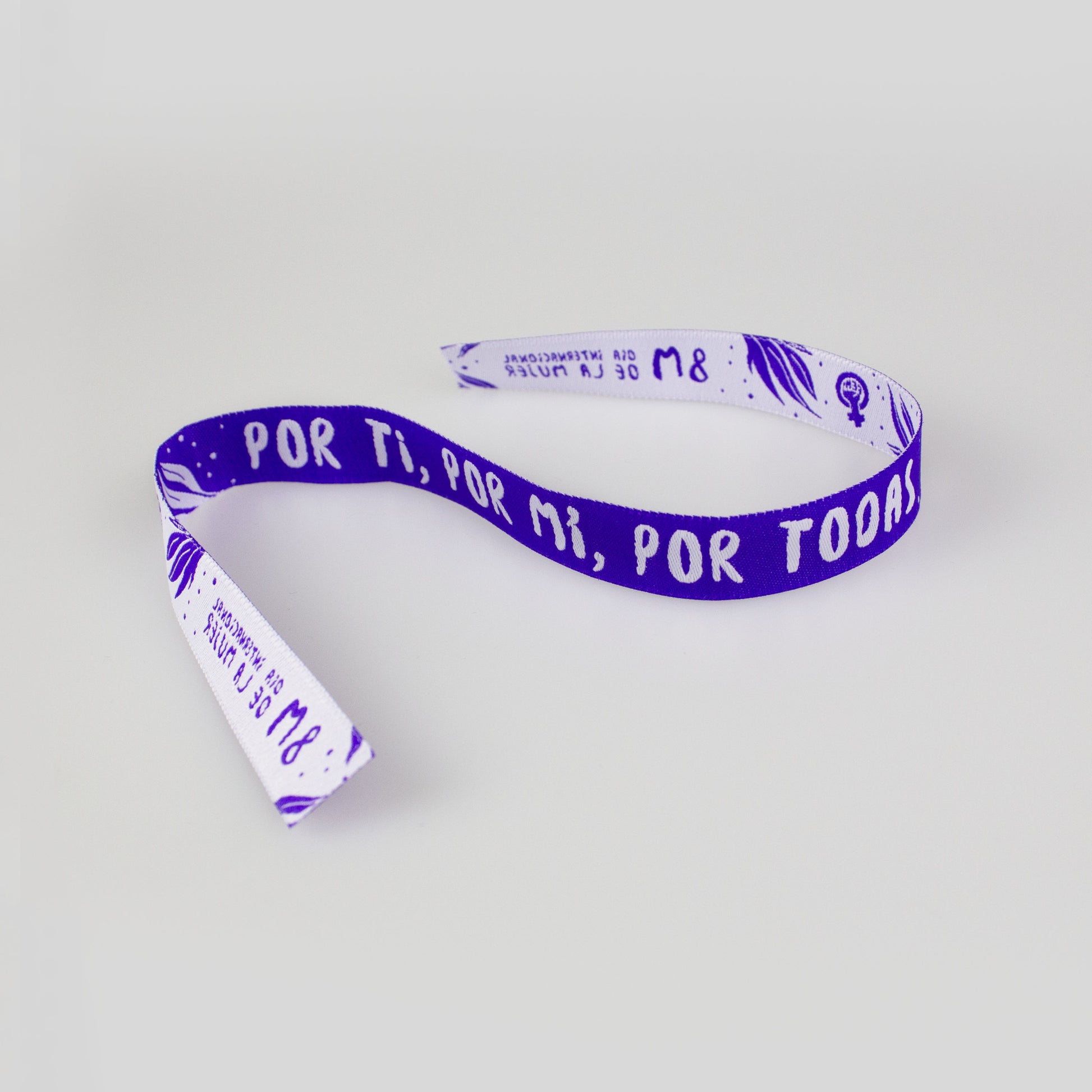 "Por ti, por mí, por todas" Pack 10 pulseras de tela