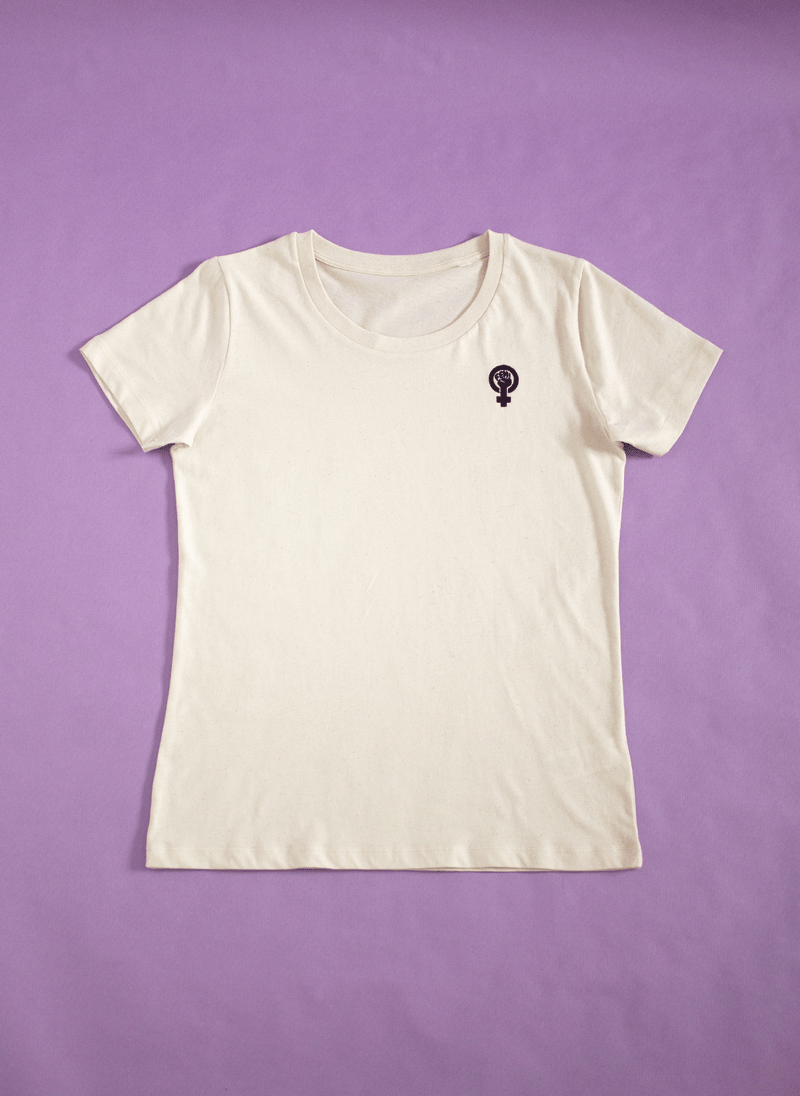 Camiseta logo bordado (CREMA)