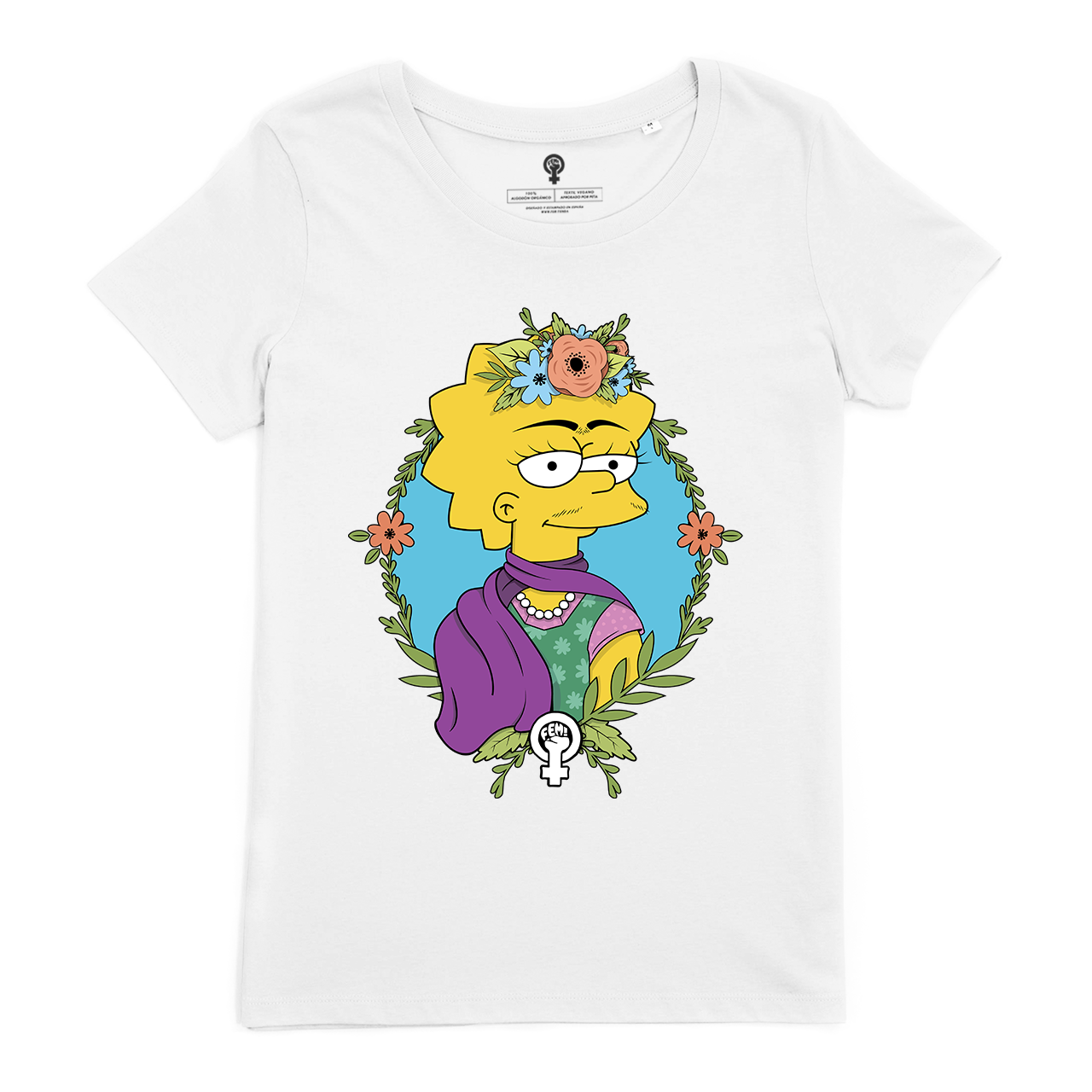 Camiseta Lisa Simpson Kahlo