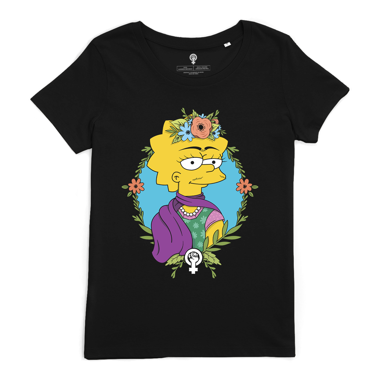 Camiseta Lisa Simpson Kahlo