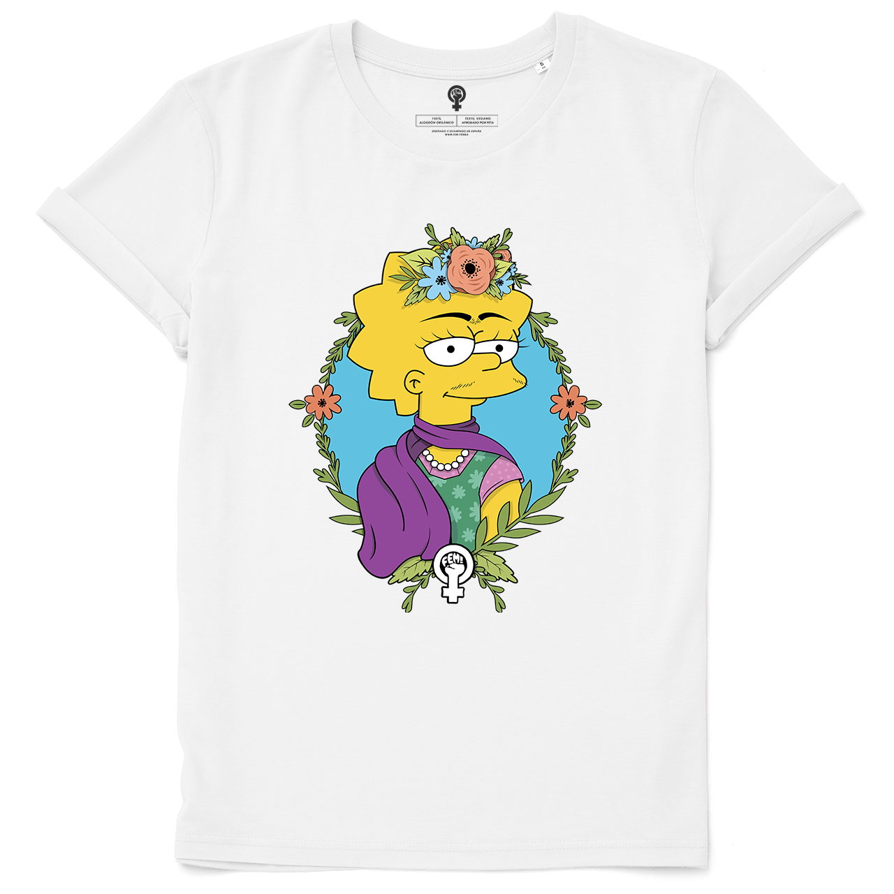 Camiseta Lisa Simpson Kahlo
