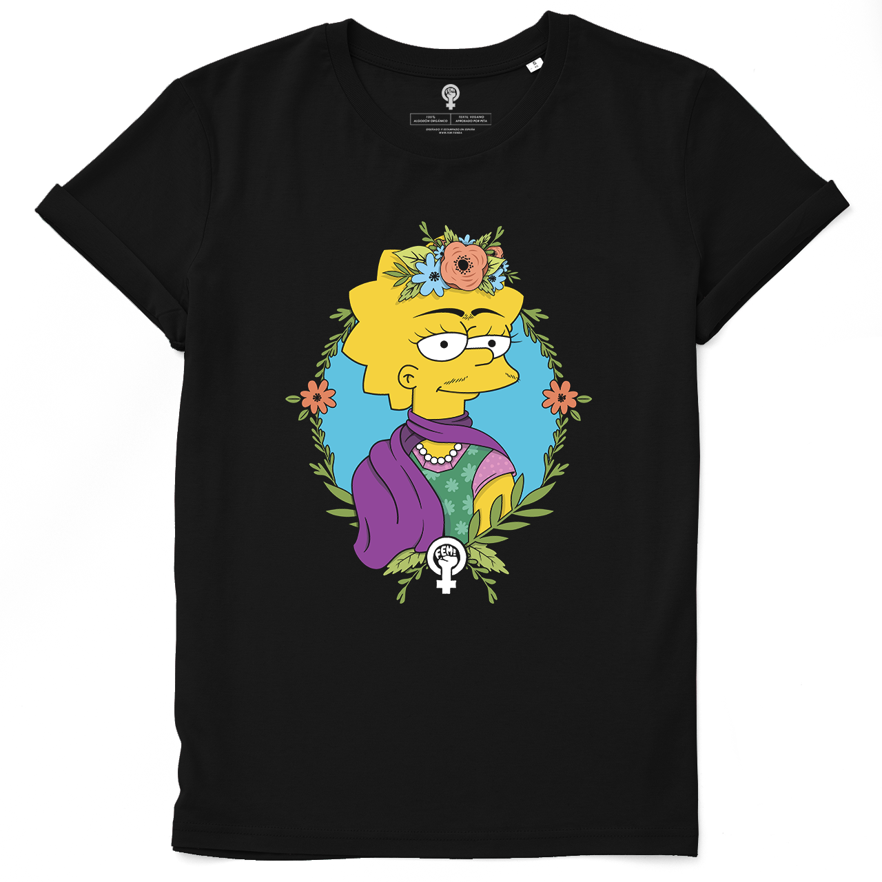 Camiseta Lisa Simpson Kahlo